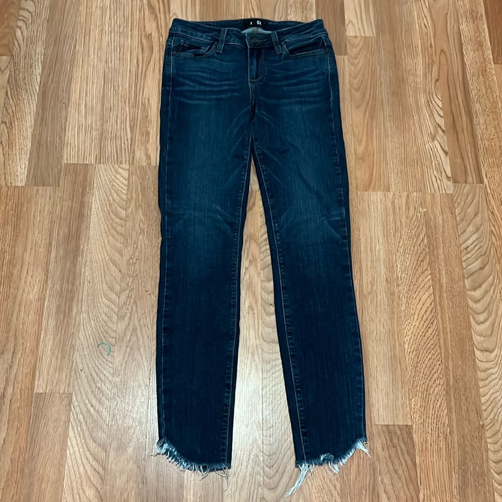 Paige Distressed Oaklyn Vertigo Ankle Jeans Sz 24